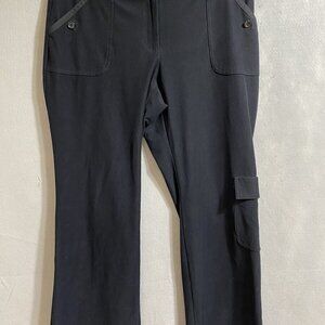 Coldwater Creek Women's‎ Black Cargo Wide Leg Pants 12 Petites